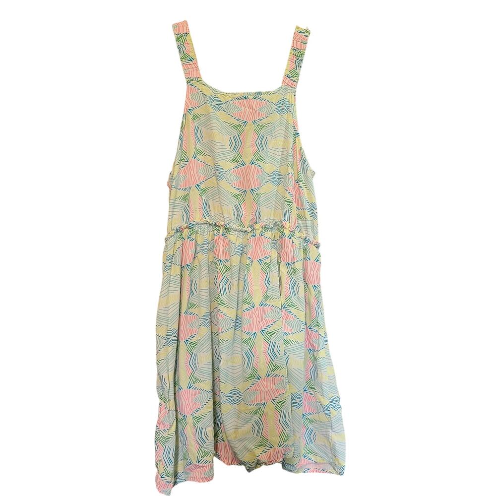 Crazy 8 Multicolor Geometric Summer Dress Girls 12 Elastic Waist Lightweight